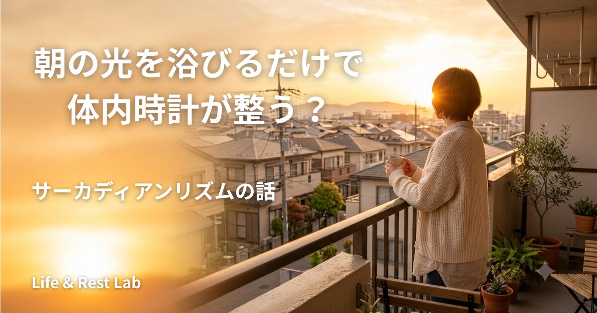 朝の光を浴びる女性｜サーカディアンリズムと体内時計